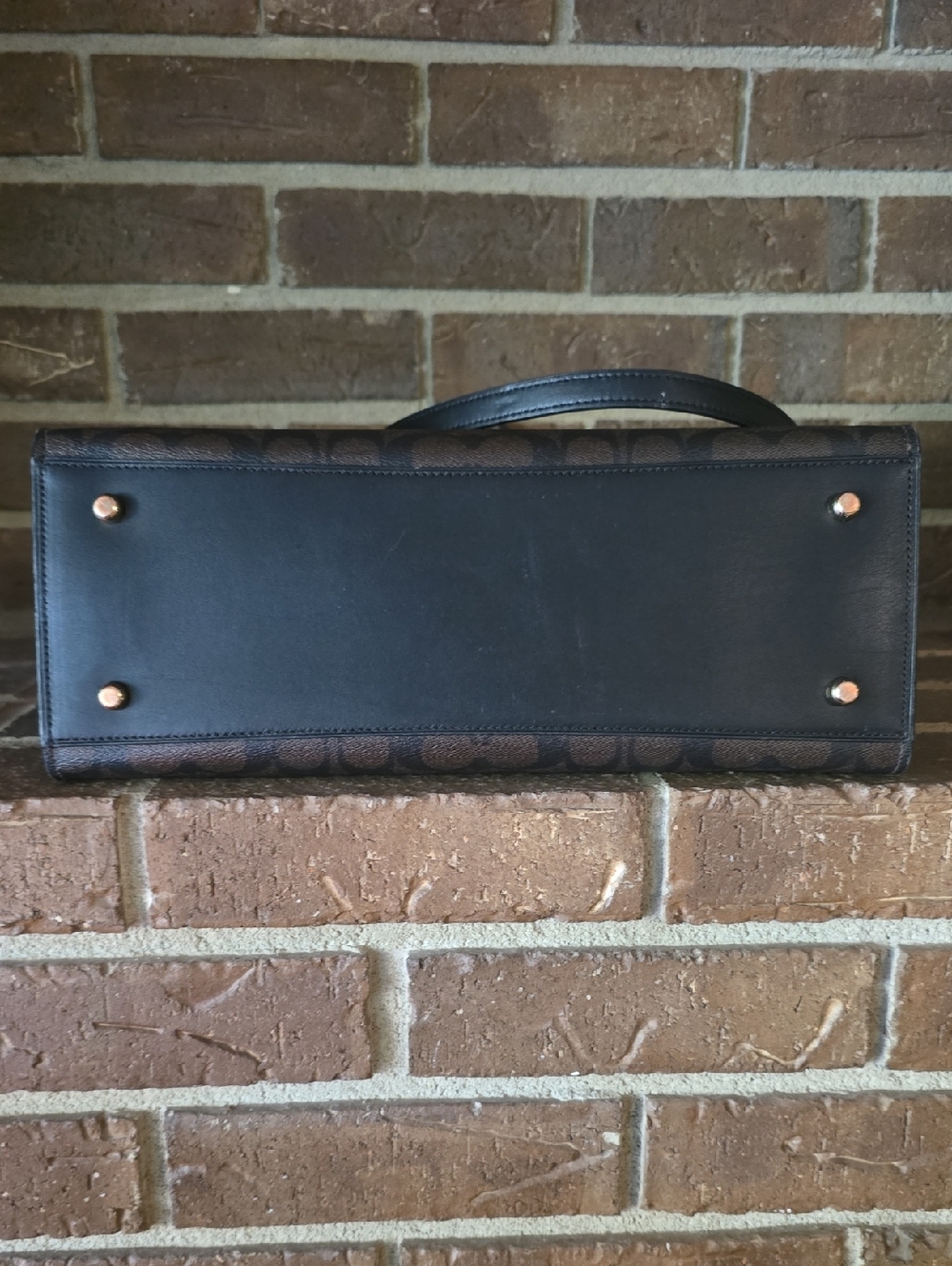 COACH TATUM 40 CARRYALL IN SIGNATURE CANVAS /LEATHER /BROWN/ BLACK - Picture 3 of 9